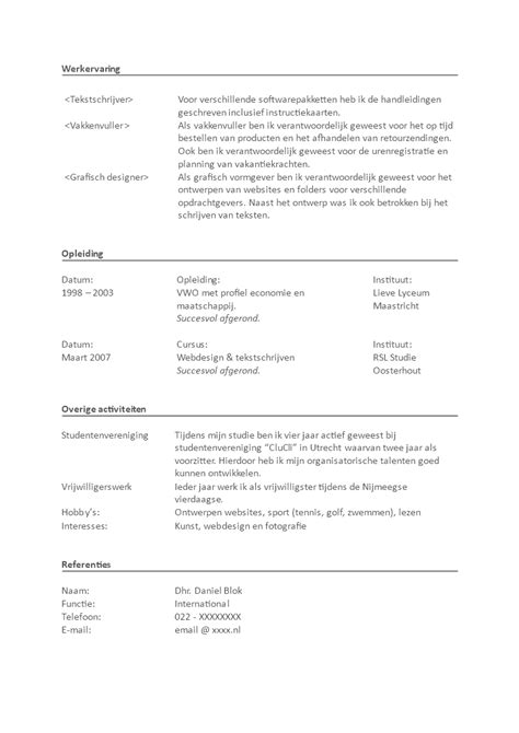 Gratis Functioneel Cv Met Vaardigheden