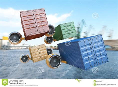 Airpak express is a prominent package delivery company that delivers your parcels regionally and worldwide. Containers Perform Express Delivery Of Cargo Stock Photo ...