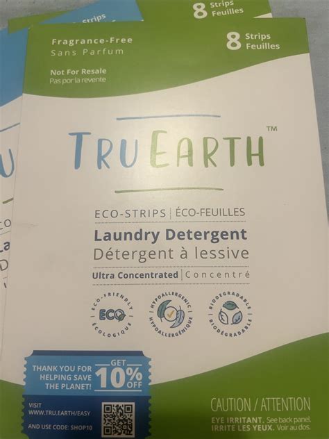 Tru Earth Eco Strips Laundry Detergent Fresh Linen Fragrance Free Loads Ebay