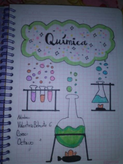 Portada Para Cuaderno De Quimica Sarah Quinn