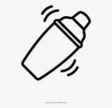 Shaker Cocktail Bottle Coloring Vector Clipart Clipartkey sketch template