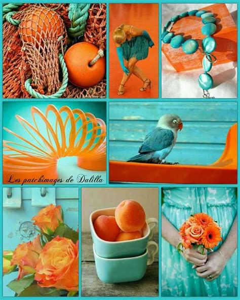☮ ° ♥ ˚ℒℴѵℯ Cjf Turquoise Paint Colors Orange And