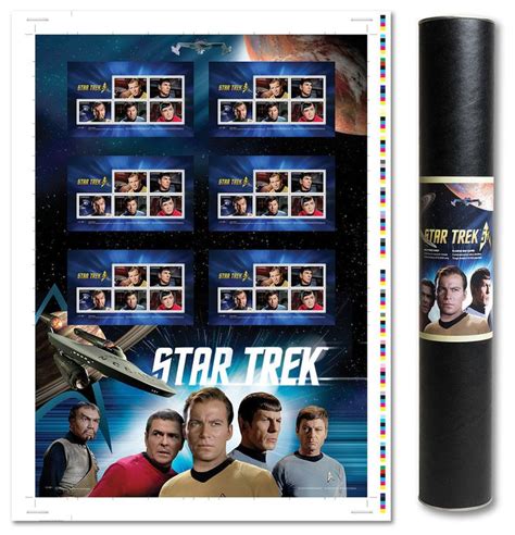 Stamps Canada Star Trek 50th Anniversary Uncut Press Sheet May 5 2016