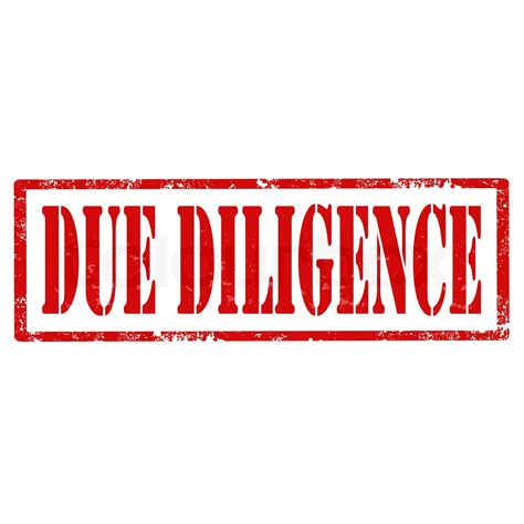 Due Diligence Stamp Stock Vector Colourbox
