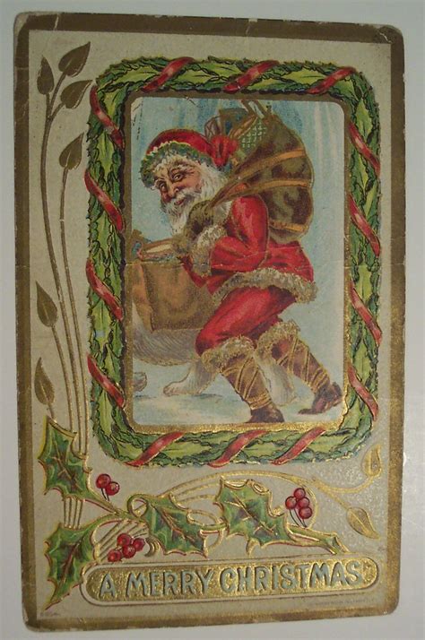 Vintage Christmas Postcard Santa Dave Flickr