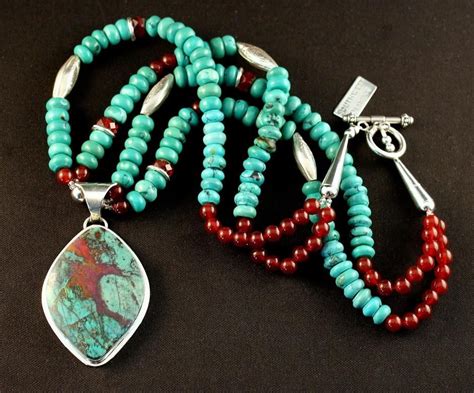 Sonora Sunset And Sterling Silver Pendant With Carnelian Turquoise And