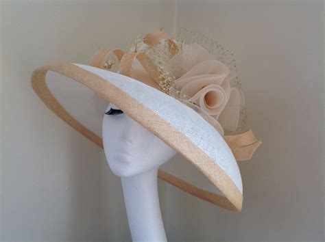 Neutral Tones Crinoline Veiling And Wire Flower Detail Sinamay Hats