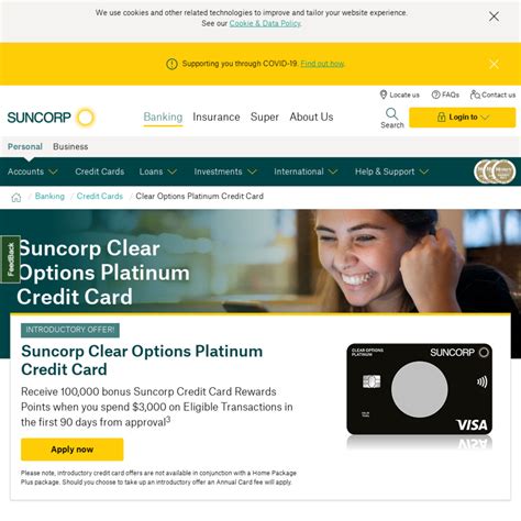 Check spelling or type a new query. Suncorp Clear Options Platinum Credit Card 100,000 Bonus Points After $3,000 Spend within 90 ...