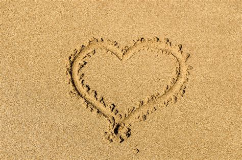 Heart Drawn In The Sand Free Stock Photo Public Domain Pictures