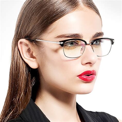 optical frame for female degree of glasses is vintage eyeglasses in round and semi rimless