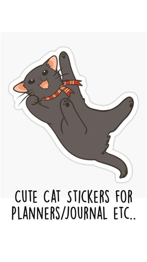 Cute Cat Stickers For Plannersjournal Etc Pinterest