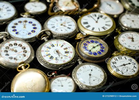 Pocket Clocks Stock Photo Image Of Sale Antique Multitude 272298912