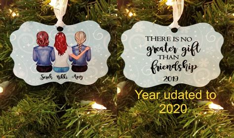 Personalized Christmas Ornament Friends Best Friends Etsy