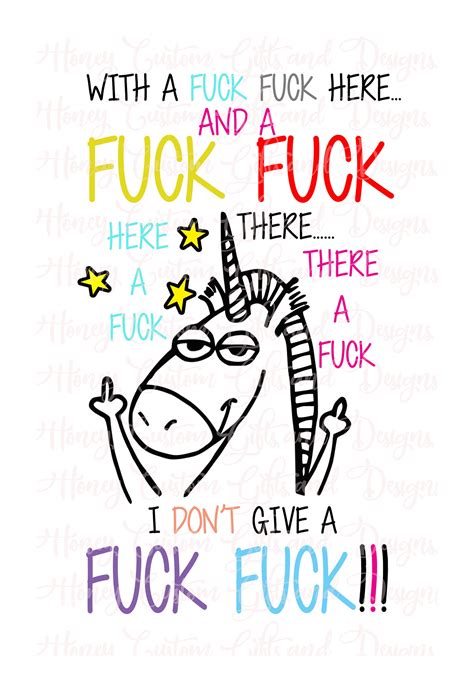 Unicorn Rhyming Fuck Fuck Here Adult Humor Svg Only File Etsy