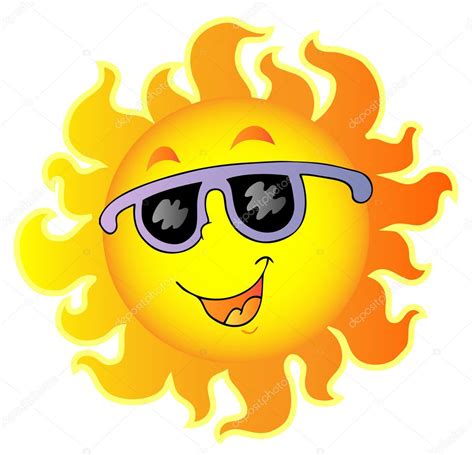 Happy Sun With Sunglasses — Stock Vector © Clairev 4444361