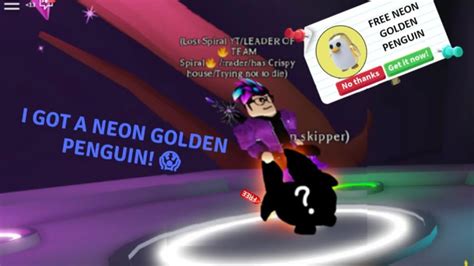 Adopt Me Neon Gold Penguin Magnificent Youtube