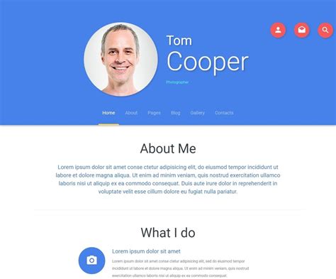 The website resume template also includes an animated timeline of your experience. Personal Profile Joomla Template