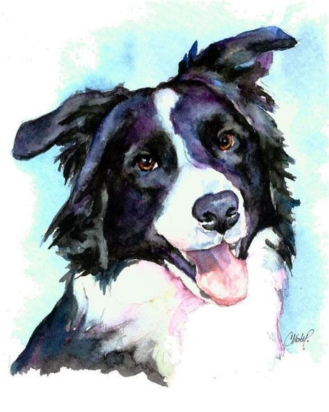 9 Various Ways To Do Painting Border Collie Painting Border Collie