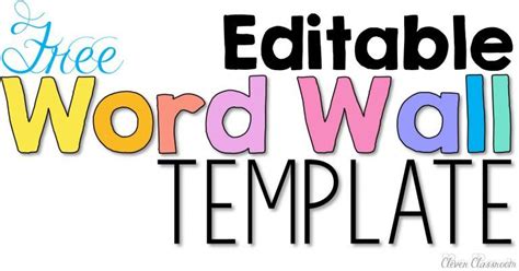 Free Editable Word Wall Template Word Wall Template Word Wall