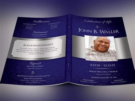 Dignity Funeral Program Word Publisher Canva Graphicmule