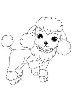 Poodle coloring page for kids. coloring pictures of puppys to print and color | Look at ...