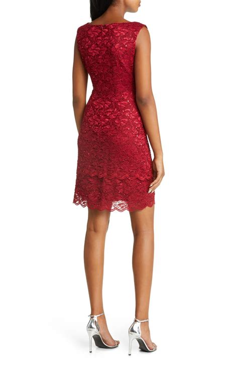 Connected Apparel Sequin Lace Sheath Dress Nordstrom