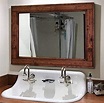 Amazon.com: Herringbone Reclaimed Wood Framed Mirror, Available in 4 ...