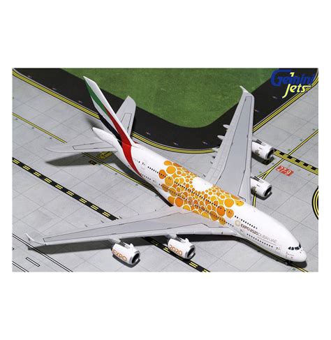 Emirates Airbus A380 800 Orange Expo 2020 1400 Aircraft Models