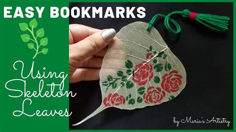 Skeleton Leaf Craft Series Easy Bookmarks Using Skeleton Leaves Diy