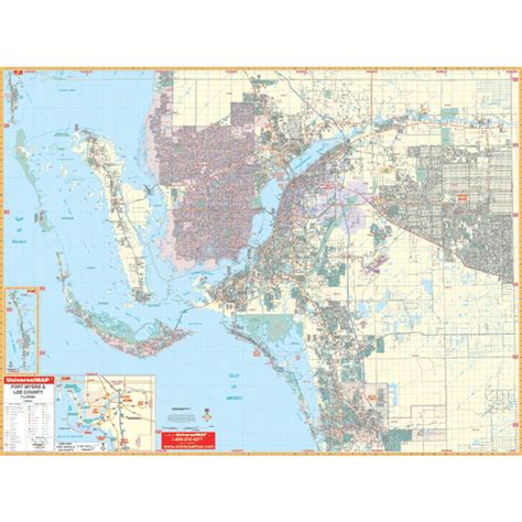 City Roll Down Maps Fort Myers Fl Wall Map