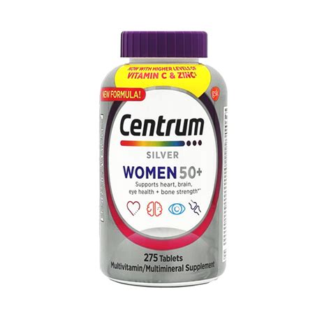 Centrum Silver Multivitaminmultimineral Women 50 275 Tablets