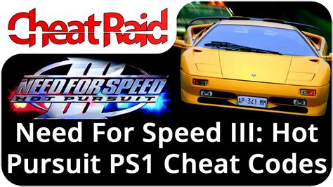 need for speed iii hot pursuit cheat codes ps1 youtube