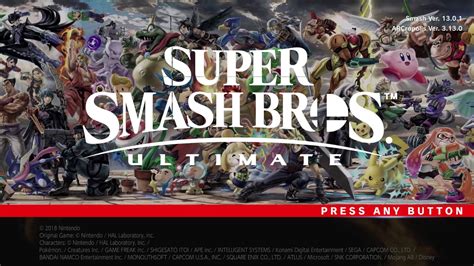 Animated Banner Title Screen Super Smash Bros Ultimate Mods