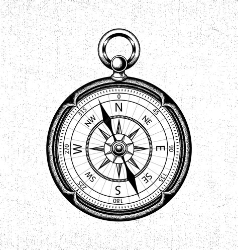 Premium Vector Compass Vector Illustration