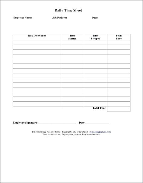 Best Templates Simple Time Sheets To Print