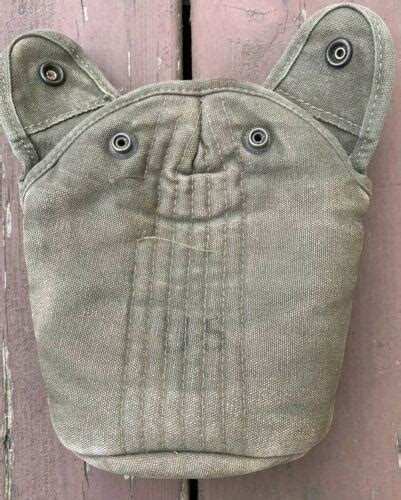 Original Vietnam Era Us Army Military Issue M1956 Canteen Cover