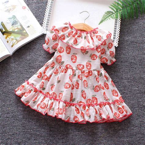 Bibicola Baby Girl Dresses Children 2018 New Summer Printing Dress Kids