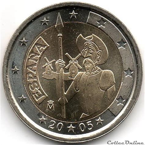 2005 Don Quichotte Monnaies Euros Espagne Métal Nickel Laiton