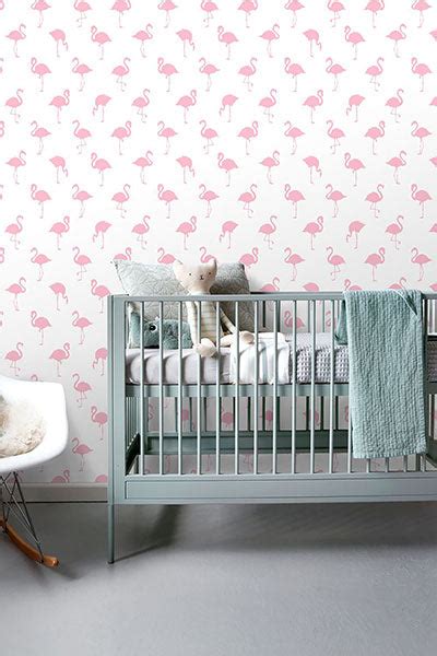Shop Lovett Pink Flamingo Wallpaper From Design Department By Brewster