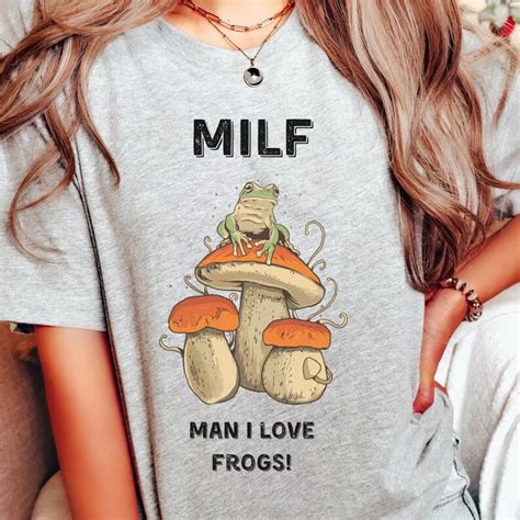 milf shirt man i love frogs shirt milf tshirt frog shirt etsy