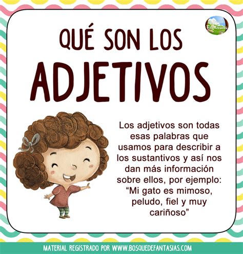 Fichas Sobre Los Adjetivos Y Sus Tipos Para Niños De Primaria Spanish