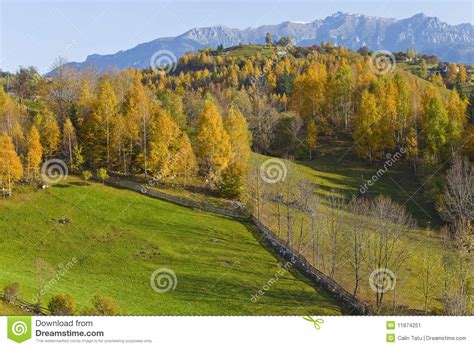 Beautiful Mountain Scenery And Autumn Foliage Stock Image