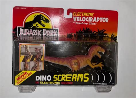 Vintage Jurassic Park Electronic Velociraptor Dino Screams Sealed
