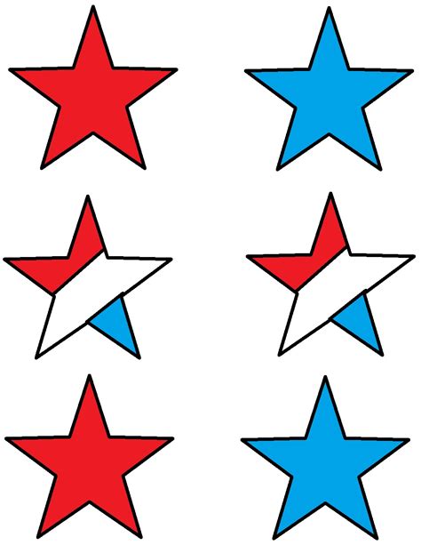 Free Printable Red White And Blue Stars Our Borders Can Be Used To