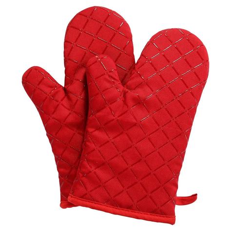 Oven Gloves Non Slip Kitchen Oven Mitts Heat Resistant Cooking Gloves