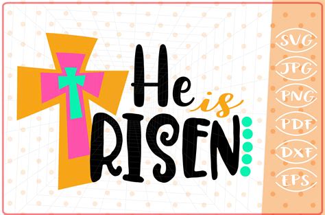 He Is Risen Easter Graphic By Cute Graphic · Creative Fabrica