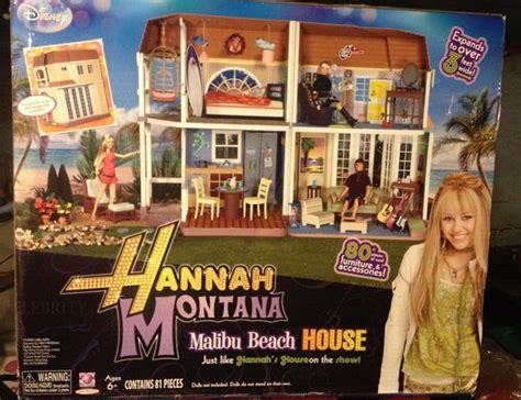 2008 Hannah Montana Malibu Beach House Playset 80 Pcs Disney Doll