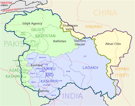 Places similar in size to jammu and kashmir. File:Kashmir map.svg - Wikimedia Commons
