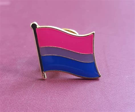 Bisexual Pride Flag Pin Badge Etsy