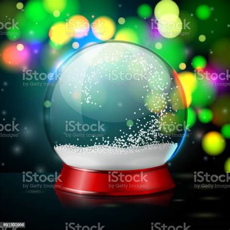Vector Realistic Christmas Snow Globe Stock Illustration Download